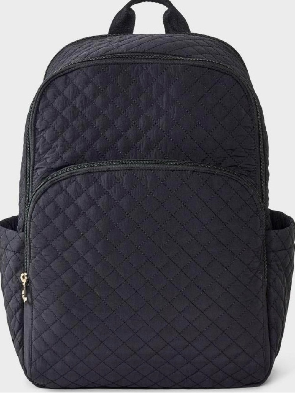 Quilted Black Backpack
